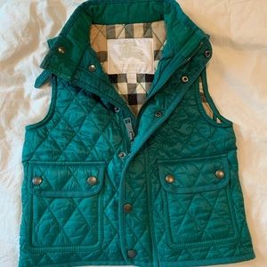 Unisex green Burberry vest